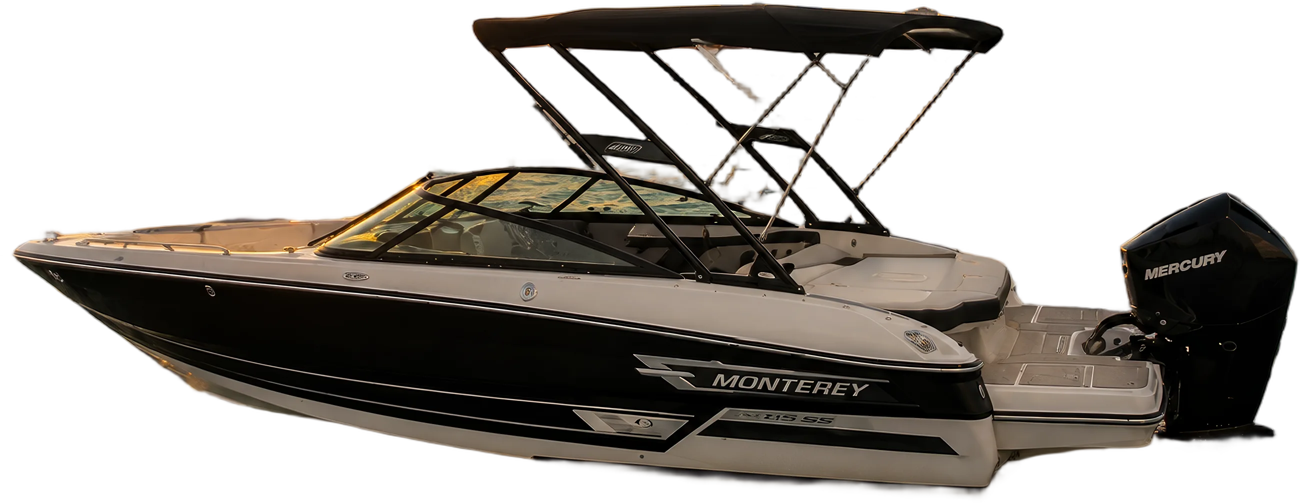 The 2023 Monterey 215 SS, side profile